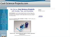 Desktop Screenshot of cool-science-projects.com