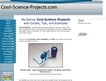 Tablet Screenshot of cool-science-projects.com
